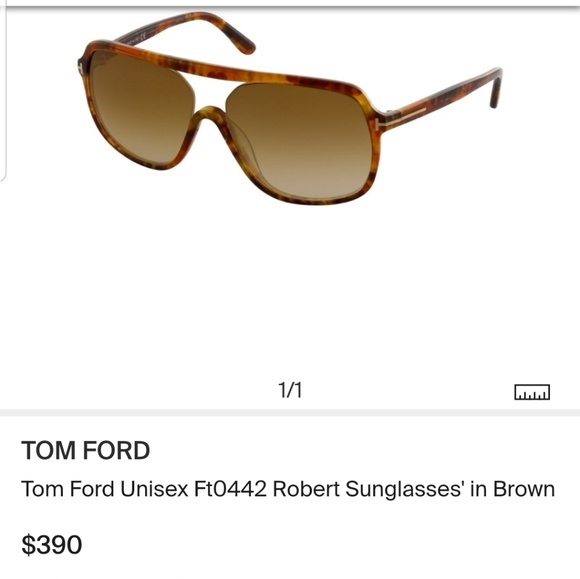 Tom Ford Unisex FT0442 Robert Sunglasses Brown NWT - Picture 1 of 4